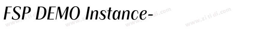 FSP DEMO Instance字体转换 FSP DEMO Instance字体转换